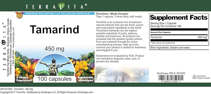 Tamarind - 450 mg (100 Capsules ZIN: 521505) - 3 Pack