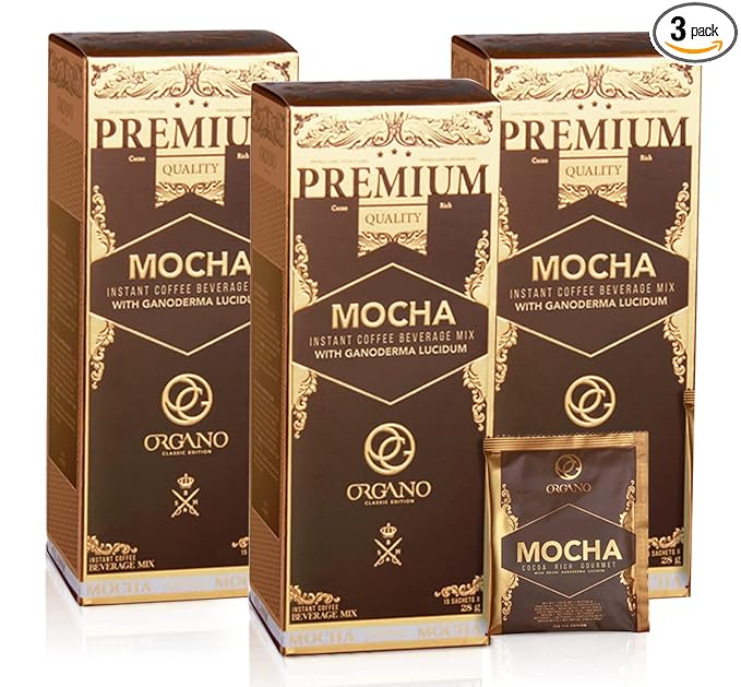 3 Boxes ORGANO Gourmet Cafe Mocha (45 Sachets)