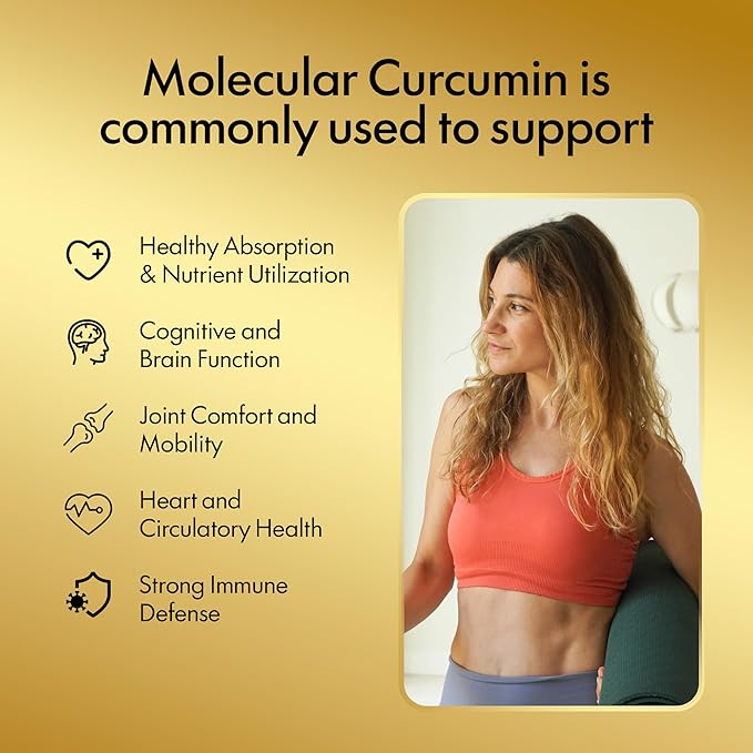 Cocó March N.M.D. Molecular Curcumin – 180x Higher Absorption Curcumin with Turmeric Extract – Joint Health Mobility &amp Immune Support – Gluten Free Dairy Free Soy Free Keto Friendly – 60 Softg