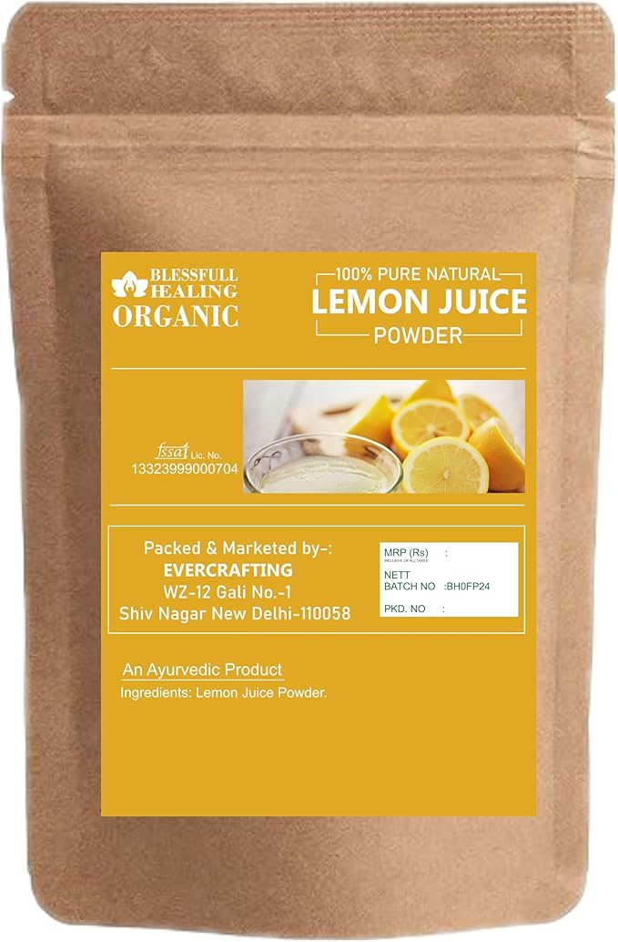 Blessfull Healing Organic Lemon Juice Powder 100% Pure Natural 300 Gram / 10.58 oz