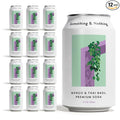 Something &amp Nothing Mango &amp Thai Basil Flavored Sparkling Water | Lightly Carbonated &amp Full of Flavor with Added Grape &amp Lemon Juice | Vegan &amp Low Calorie Premium Soda | 12 Fl Oz C
