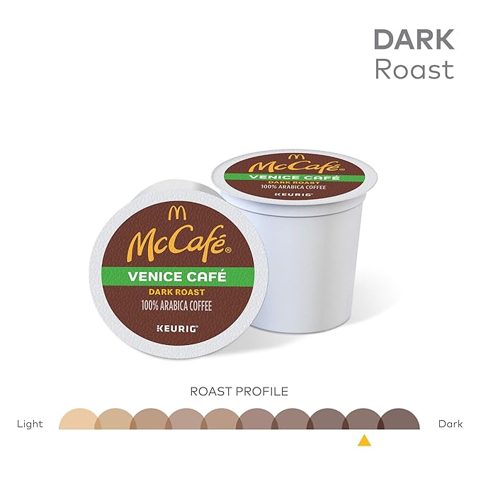 McCafe Venice Cafe Single Serve Coffee Keurig K-Cup Pods Dark Roast Coffee 72 Count