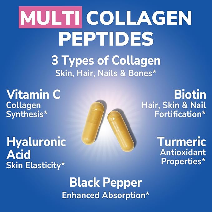 Multi Collagen Peptides 180 Caps and Multi Collagen Peptides Powder 16oz