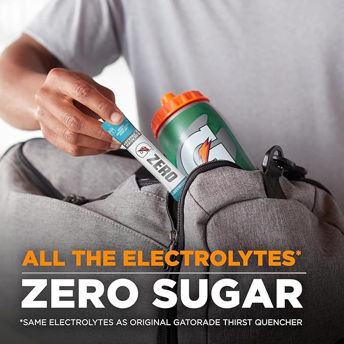 Gatorade G Zero Sports Drink Mix Powder Packets Lemon Lime Electrolyte Powder Drink Mix for Hydration Zero Sugar Total 120 Packets