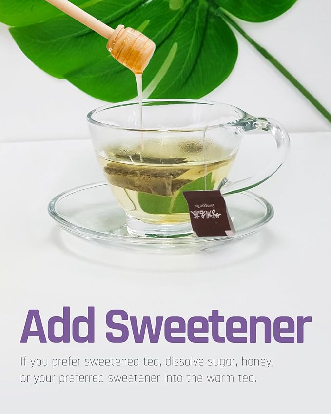 Ssanggye Bellflower Tea Bulk Size 0.7g x 100 Tea Bags Premium Korean Herbal Tea Hygienic Single Teabag Balloon Flower Doraji 도라지차 Caffeine Free Herb Refreshing Tea Made in Korea