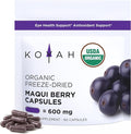KOYAH - Organic Maqui Berry Capsules - Freeze-Dried Whole-Berry 600 mg Vegan Gluten-Free Non-GMO. Eye Health Support. Antioxidant Support. 60 Capsules