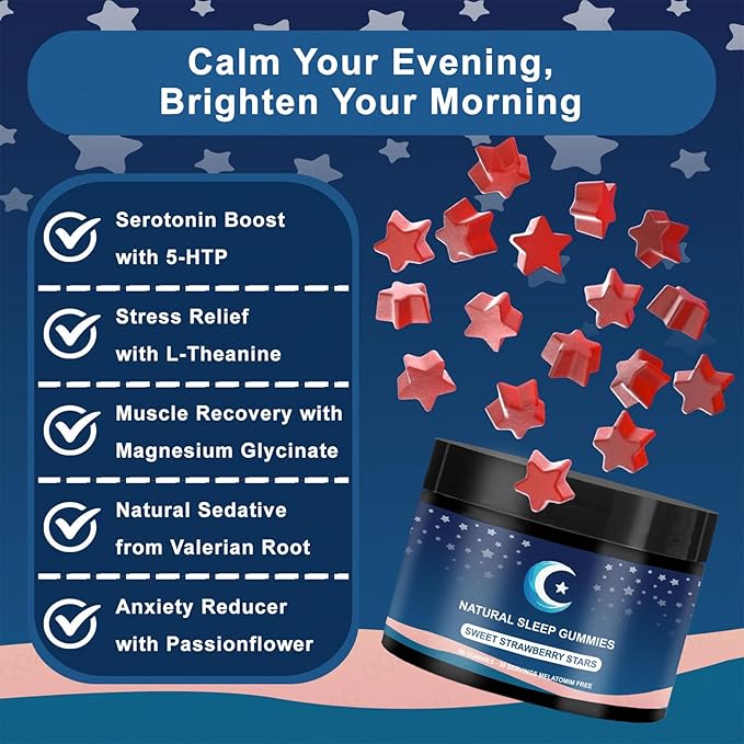 ZAYMAN Melatonin Free Sleep Gummies Natural Sleep Aid Gummies with L-Theanine Magnesium Glycinate Valerian Root Passionflower - Sugar Free Strawberry Flavor Vegan 60 Count
