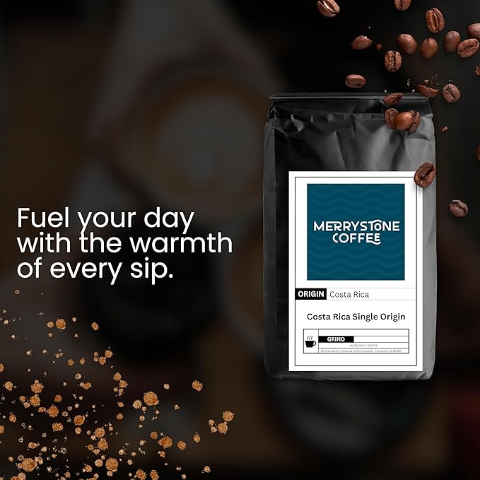 Merrystone Costa Rica Single Origin Medium Roast Roasted to Order 5 Lb Coarse Grind