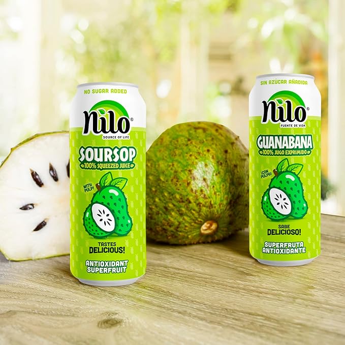 Nilo Soursop Juice with Pulp Natural 16.57 fl oz (Pack of 12)