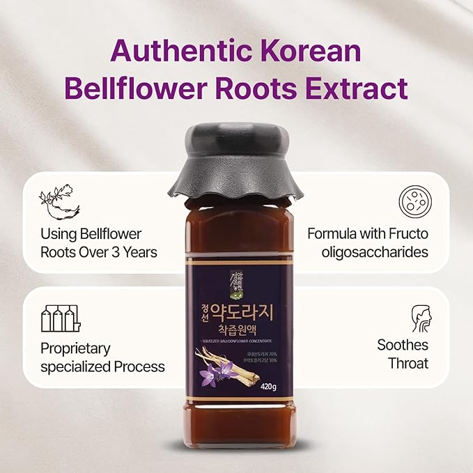 Korean Bellflower Root Extract (Doraji) Concentrate – Natural Plant-Based Concentrate for Throat Support 420g