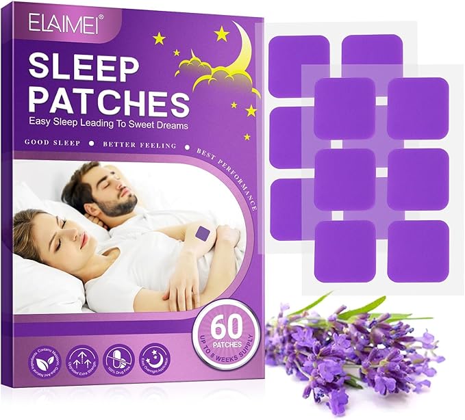 WanDu&ampHerbal 120 Sleep Patches for Adults Extra Strength - Fast Acting 100% Natural Ingredients Skin-Friendly &amp Easy to Apply Apply Before Sleeping for Men and Women (1)