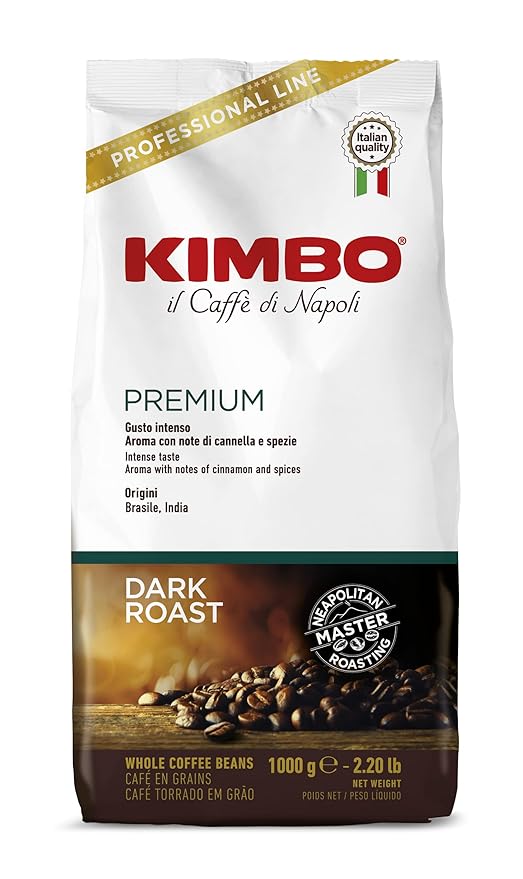 Kimbo Dark Roast Espresso Whole Bean 1kg (1000g) Bohne