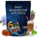 Mushroom Hot Cocoa with Melatonin Reishi L-Theanine Cocoa Powder Hot Chocolate Nighttime Drink Mix for Sleep &amp Relax - 30 Servings