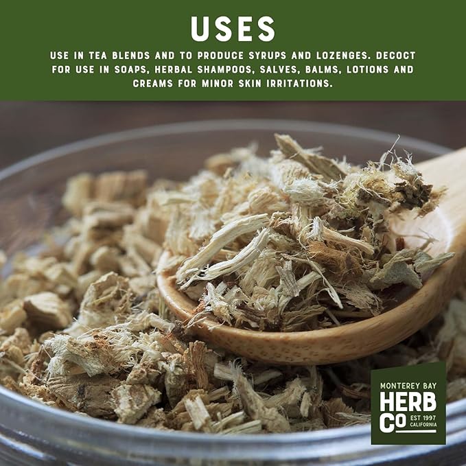 Organic Marshmallow Root by Herb Co Mix in Tea Blends Mortification Hack Sweet Weed Cut &amp Sifted 1 lb