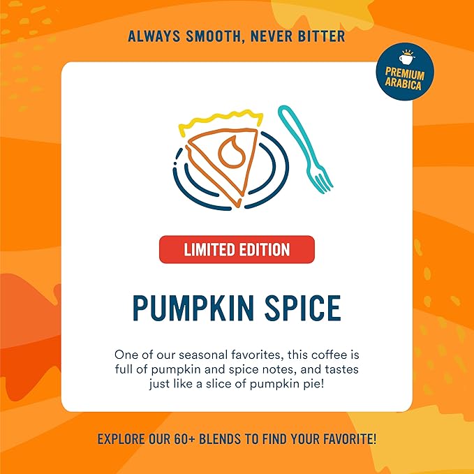 Cameron's Coffee Holiday Roasted Ground Coffee Bag Flavored Pumpkin Spice 12 Ounce (Pack of 6)