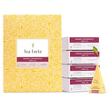 Tea Forte Ginger Lemongrass Premium Caffeine-Free Herbal Tea Blend Event Box Bulk Pack 40 Count 10 per tray Individually Wrapped Handcrafted Pyramid Infusers