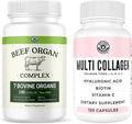 Left Coast Performance Beef Organ Complex Capsules 180 Count + Multi Collagen Capsule 120 Count