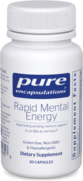 Pure Encapsulations Rapid Mental Energy - Vegan Memory Supplement to Support Brain Health - Ginkgo Biloba Extract Alpinia Galanga &amp American Ginseng Extract - Non-GMO &amp Gluten-Free - 30 Capsu