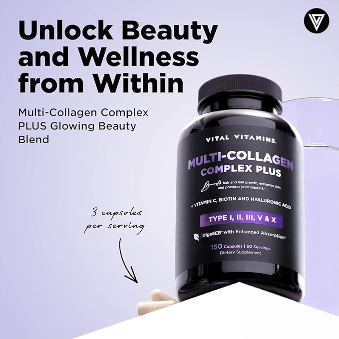 Vital Vitamins Multi-Collagen Plus 150 ct + Astaxanthin 60 ct