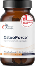 Designs for Health OsteoForce - Premium Bone Support Supplement - Highly Absorbable Nutrients Calcium Malate Magnesium Zinc Bisglycinate Chelate Vitamins D + K - Non-GMO Soy Free (120 Capsules)