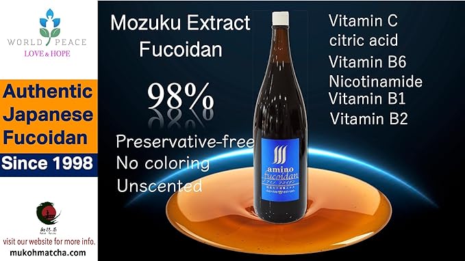 Sugarless [Ultra Low Molecular Weight Fucoidan Beverage] Made in Japan Brown Seaweed Mozuku Juice