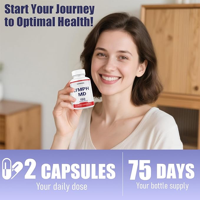 Lymph MD Comfort Capsules - Fast-Acting Dandelion &amp Bromelain Blend | Post-Meal Support for Foodies &amp Travelers Vegan Gentle Formula (150 Capsules)