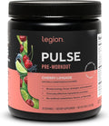LEGION- All Natural Nitric Oxide Preworkout Drink to Boost Energy Creatine Free Naturally Sweetened Beta Alanine Citrulline Alpha GPC (Cherry Limeade)