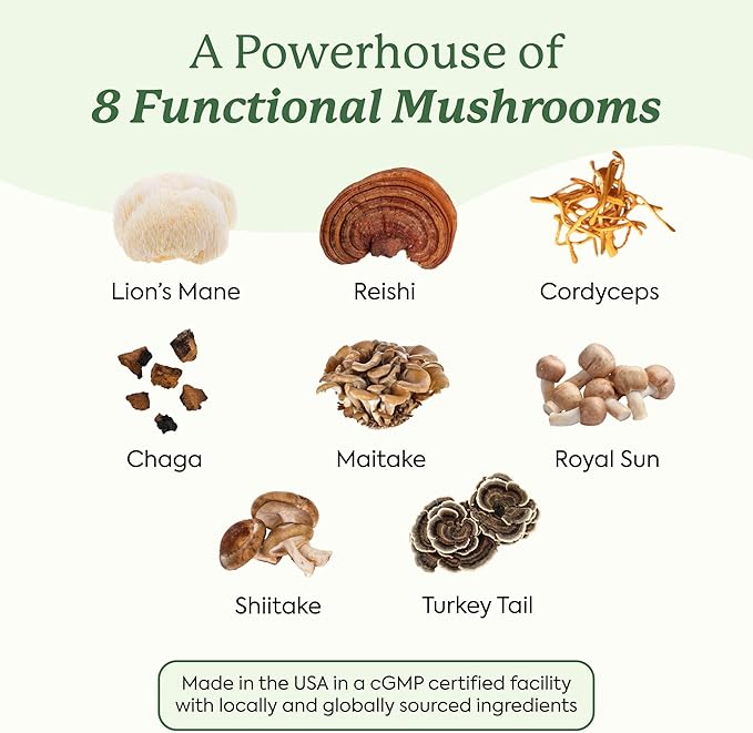 Plant People WonderDay Mushroom Gummies - Lion’s Mane Cordyceps Chaga Mushroom Supplement to Support Immune System De-Stress Boost Mood &amp Energy in Adults Natural Vegan Non-GMO (60 Count)