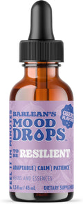 Barlean's Mood Booster Supplement Resilient L Theanine Liquid Drop Supplements for Men and Women Adaptogen Herbs Drops 1.5 oz