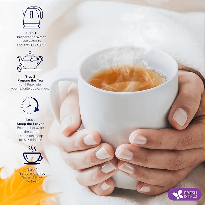FreshDrinkUS Premium Liver Detox Tea Bags | 135 Count | Eco-Conscious Corn Fiber Tea Bags | Ayurvedic Stomach Relief &amp Liver Support | Vegan Caffeine Free Kosher