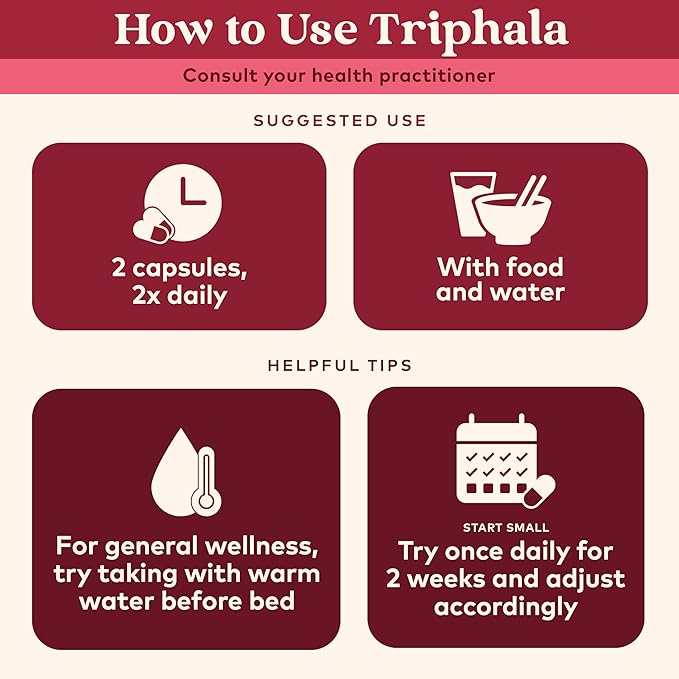 ORGANIC INDIA Triphala Capsules Organic - Herbal Supplement with Amla Bibhitaki Haritaki Digestion &amp Colon Support Immune System Support Adaptogen Vegan USDA Certified Organic - 180 Capsule
