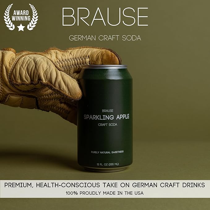 Brause Sparkling Apple Craft Soda – German Premium Craft Drink Purely Natural Sweetness Non-Alcoholic Refreshing: Crisp Apple Bold Fizz &amp Subtle Sweetness Health-Conscious Premium Natural In