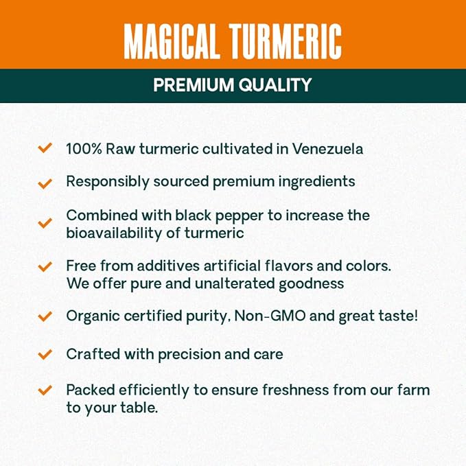 JESSICA WELLNESS Magical Turmeric Ginger Tea Black Pepper | Ginger Turmeric Tea Organic Blend | 3.5 oz