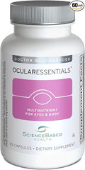 ScienceBased Health OcularEssentials – Daily Multivitamin with Eye Health Support – 30+ Nutrients Including Lutein Zeaxanthin Resveratrol &amp Plant-Based Antioxidants – 60 Capsules