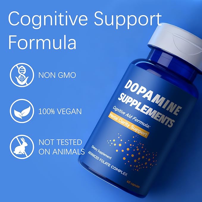 Dopamine Brain Food Supplement - Enhanced Focus &amp Mental Clarity Brain Energy &amp Neurotransmitter Support (1)