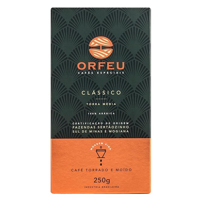 ORFEU - Special Coffee Classic Roasted and Ground - 100% Arabica Coffee Medium Roasted Floral Fruity &amp Caramel Aroma Balanced Acidity - 8.8oz