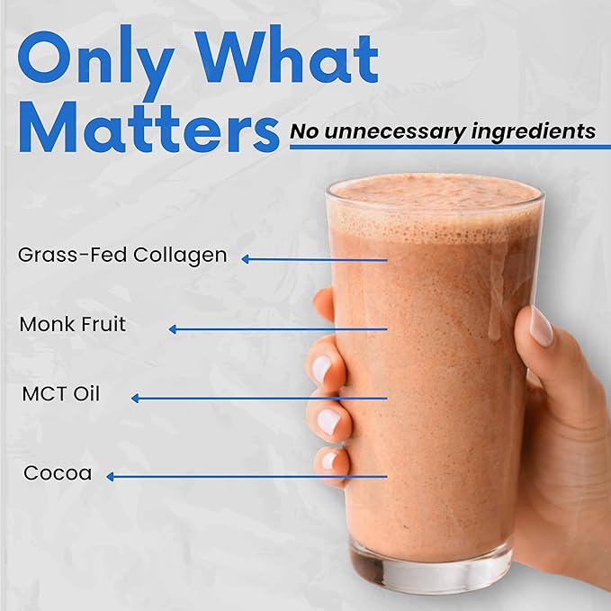 Nutri11 NutriBreakfast by Nutrillermo/Keto Protein Collagen Powder with MCT Oil/MCT Oil Powder/Keto Collagen Peptides with Grass-Fed Bovine Collagen Type I &amp III (15.9 Chocolate)