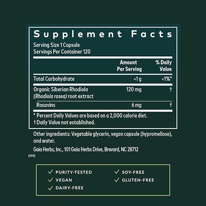 Gaia Herbs Black Cohosh - Menopause Support Supplement to Help Support Hormone Balance &amp Health for Women* - with Black Cohosh - 60 Vegan Liquid Phyto-Caps (60 Servings)