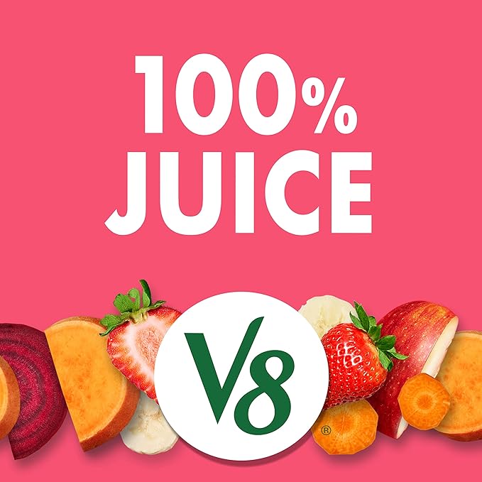 V8 Strawberry Banana 100% Fruit and Vegetable Juice 8 fl oz Can (48 Pack)