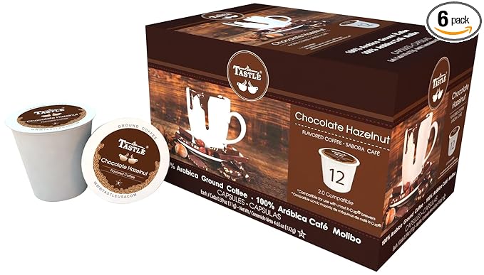 Cafe Tastlé Chocolate Hazelnut Single Serve Coffee 72 Count (Pack of 6)