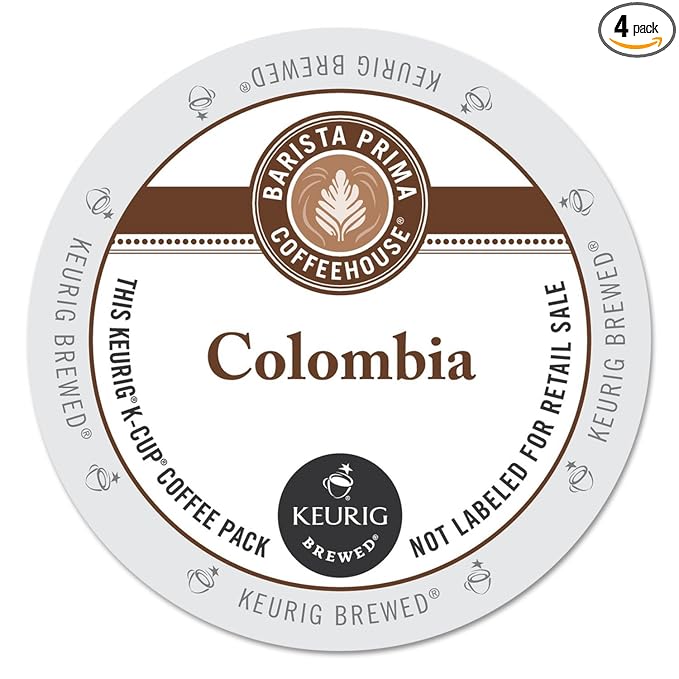 Barista Prima Coffeehouse Medium Dark Roast Extra Bold K-Cup for Keurig Brewers Colombia Coffee 24 count (Pack of 4) (Packaging May Vary)