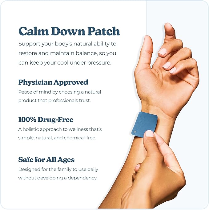 Calm Down Patch | Vibrants Bio-Frequency Patches for Stress | Sample Pack - 7 Stress Patches
