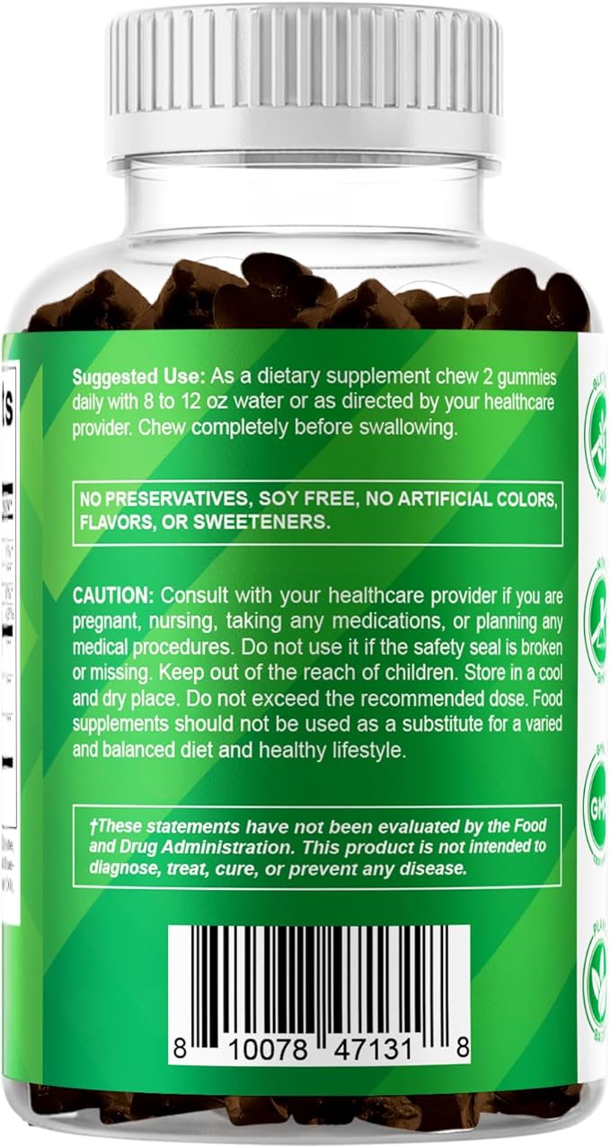 Vitamatic 3 Pack Irish Sea Moss Gummies- 3000mg Equivalent Per Serving - 60 Ct - Made with Bladderwrack &amp Burdock Root - Seamoss Supplement for Thyroid Energy Immune Support