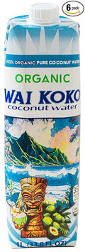 Wai Koko Coconut Water - CERTIFIED ORGANIC Coconut Water 1L (6pk)