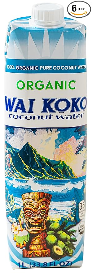 Wai Koko Coconut Water - CERTIFIED ORGANIC Coconut Water 1L (6pk)