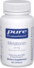 Pure Encapsulations Melatonin 20 mg - Not Intended for Sleep Support - for Immune System &amp Healthy Cells - 99.5% Purity Melatonin - Gluten Free &amp Non-GMO - 180 Capsules