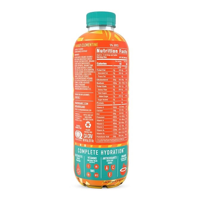 ROAR Complete Hydration Organic Variety Pack - Electrolyte Drinks Loaded with Vitamins C B5 B12 - Hydrating Beverage Non-GMO Gluten-Free - 12 pc