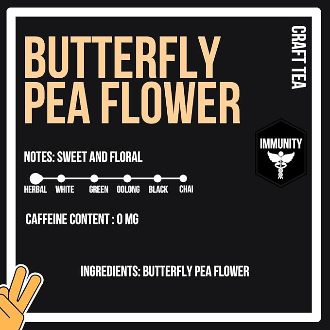 Revival Tea Company - Butterfly Pea Flower Herbal Tea Flavor - Caffeine Free | Loose Leaf 2 Ounces | 50 Servings