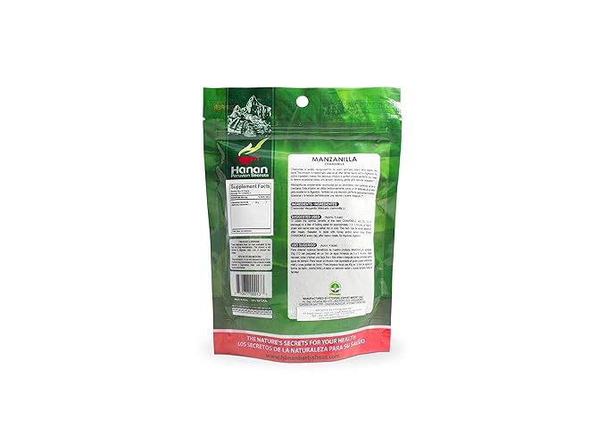 Hanan Peruvian Secrets Manzanilla Herbal Tea | 100% Natural Chamomile | 1.41oz / 40g Loose Leaf Bag | Aids in Digestion and Naturally Promotes Relaxation to Relieve Occasional Stress - 3 Pack