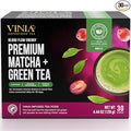 VINIA Premium Matcha + Green Tea K-Cup Pods Made with Organic Tea Infused with Piceid Resveratrol for Heart Health Nitric Oxide Physical Energy Alertness Blood Flow Keto Kosher NON-GMO. 30 Ct